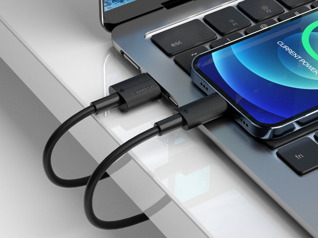Techancy Cabo De Dados Usb-Lightning Preto TB1768, Comprimento 1m Suporta Corrente De 3A E Transferência De Dados De 480mbps,