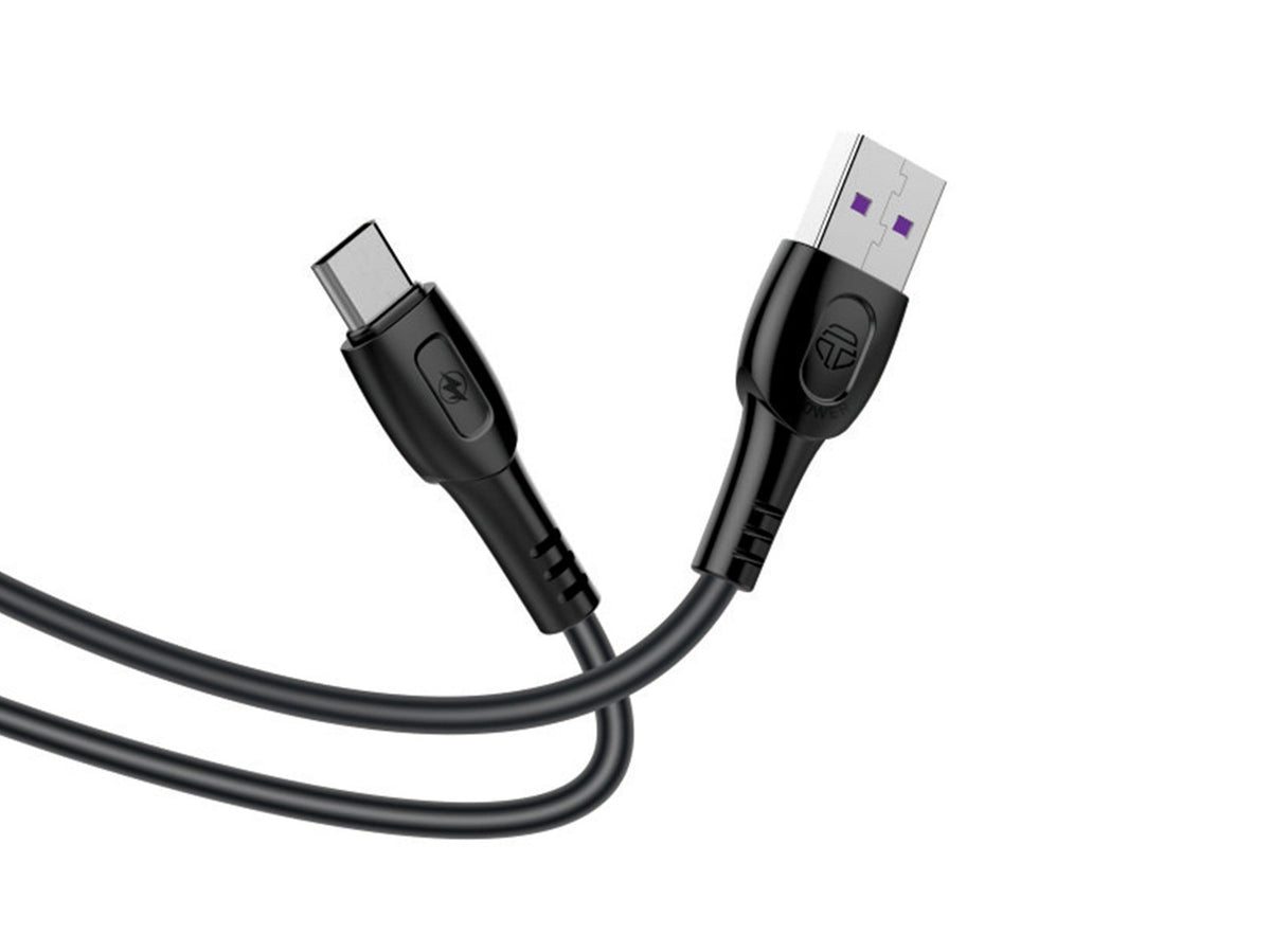 Techancy Cabo De Dados De Carregamento Super-Rápido 6A Preto TB1729, Porta Usb-Tipo-C, 1 M De Comprimento, Carregamento Rápido