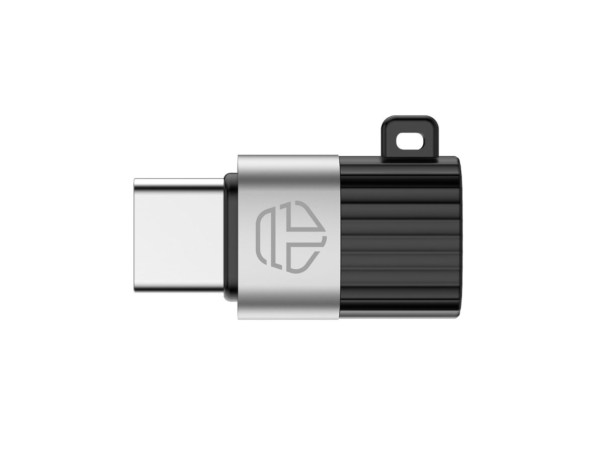Adaptador OTG Techancy KK2104, Tipo C para Micro, suporta carregamento e transferência de dados, compacto e portátil.