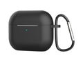 Capa protetora de silicone para auriculares Techancy, KC2114, compatível com AirPods 3.ª geração, Preto