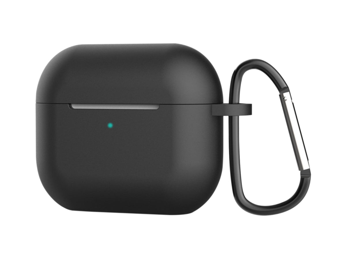 Capa protetora de silicone para auriculares Techancy, KC2114, compatível com AirPods 3.ª geração, Preto