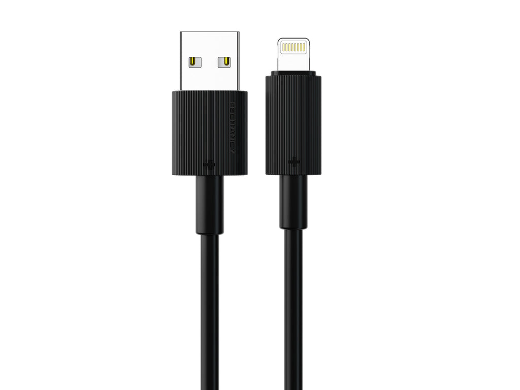 Techancy Cabo De Dados Usb-Lightning Preto TB1768, Comprimento 1m Suporta Corrente De 3A E Transferência De Dados De 480mbps,