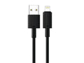 Techancy Cabo De Dados Usb-Lightning Preto TB1768, Comprimento 1m Suporta Corrente De 3A E Transferência De Dados De 480mbps,