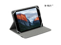 Techancy Capa Tablet TN1610 Universal Para 9-10.1 Polegadas Couro Silicone Ajustavel Multiangulos Faixa Elastico Antiderrapante Cinza
