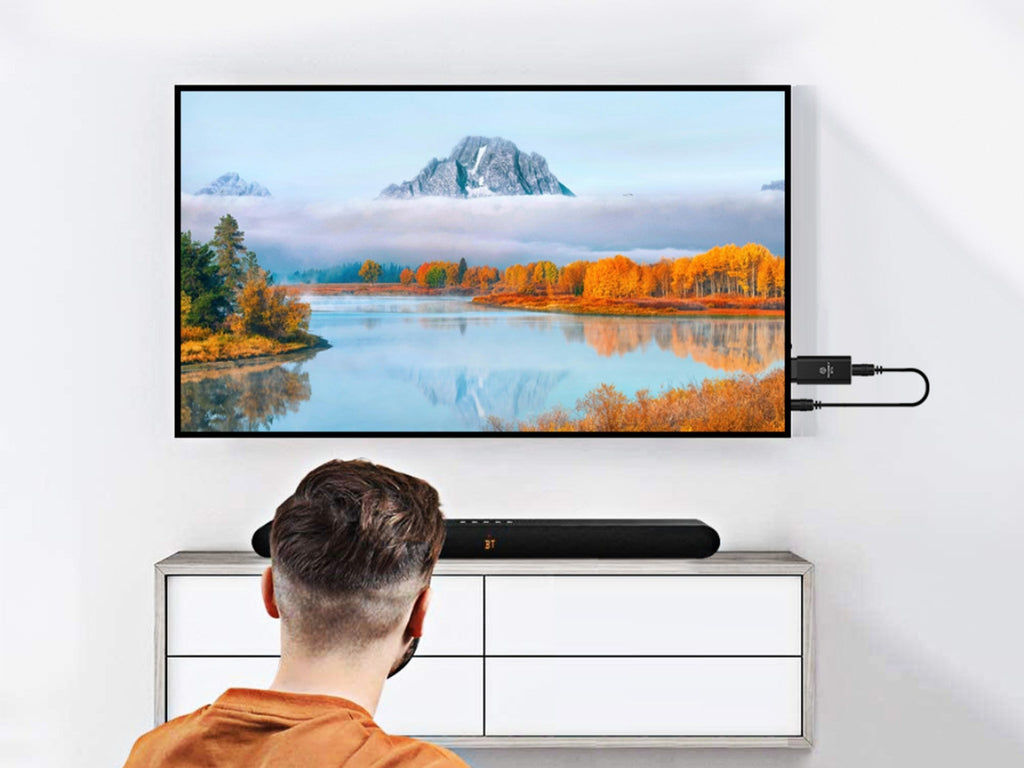 Adaptador Bluetooth sem fios 2 em 1 Techancy, TQ5900, suporta transmissão e receção de áudio Bluetooth, preto