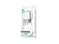 Techancy Carregador De Parede De Porta Usb Dupla 2.4A Branco TA2757 Com Conjunto De Cabos Usb-Tipo-C 1m