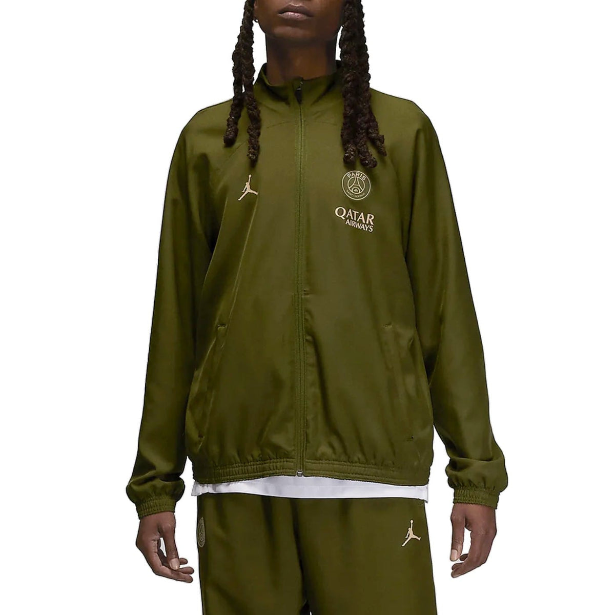 Jordan x PSG green training presentation Soccer tracksuit 2024 - Nike