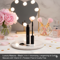 Luxury Mascara – Black | 4-in-1 Volumizing, Lengthening & Curling Mascara with Vitamin E | Paraben Free & Cruelty Free