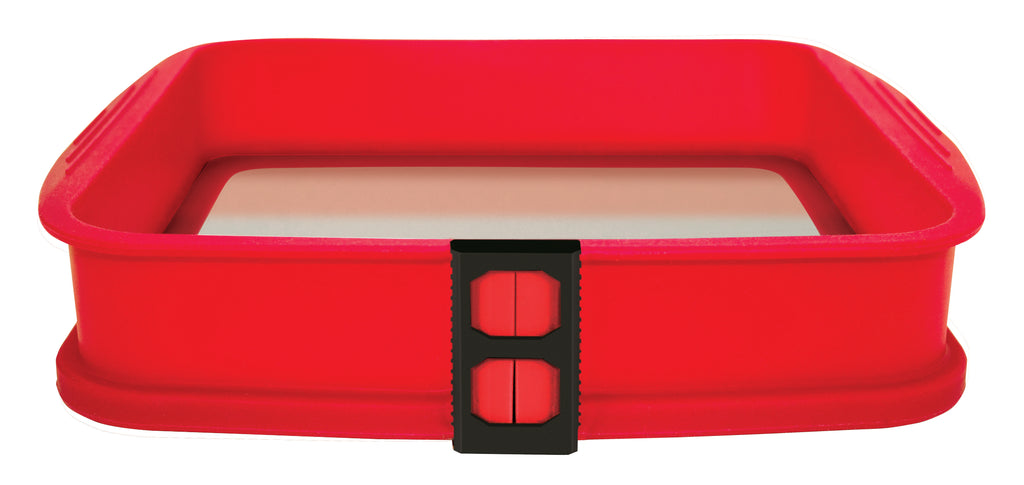 DoughEz 9 x 9-Inch Square Non-Stick Silicone Glass Bottom Springform Pan, Oven Safe Up to 450° F, Dishwasher Safe, BPA Free
