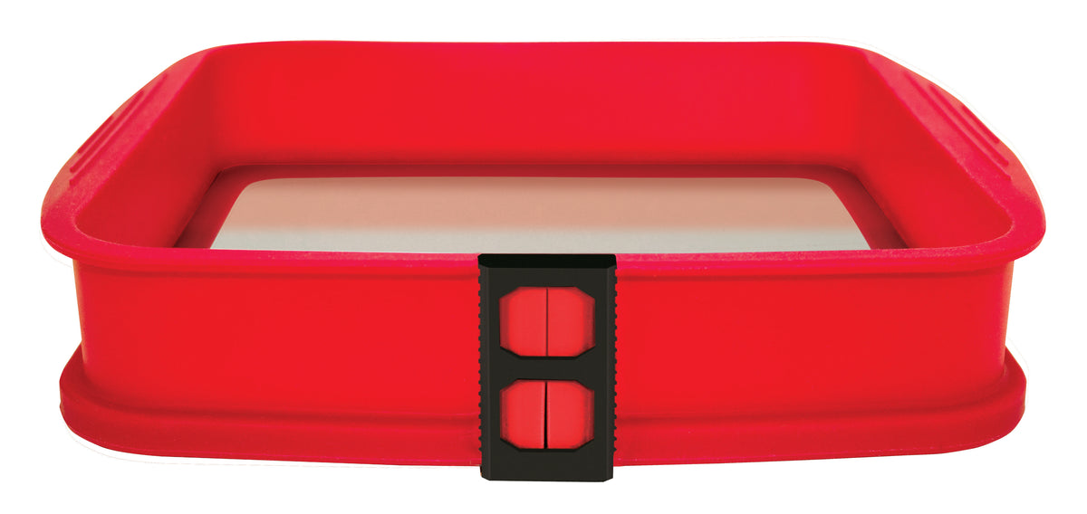 DoughEz 9 x 9-Inch Square Non-Stick Silicone Glass Bottom Springform Pan, Oven Safe Up to 450° F, Dishwasher Safe, BPA Free