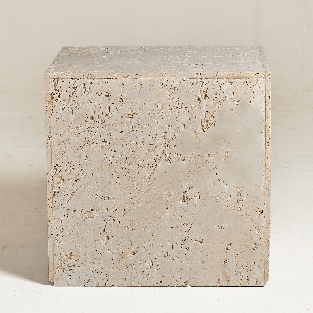 BURSA TRAVERTINE SIDE TABLE