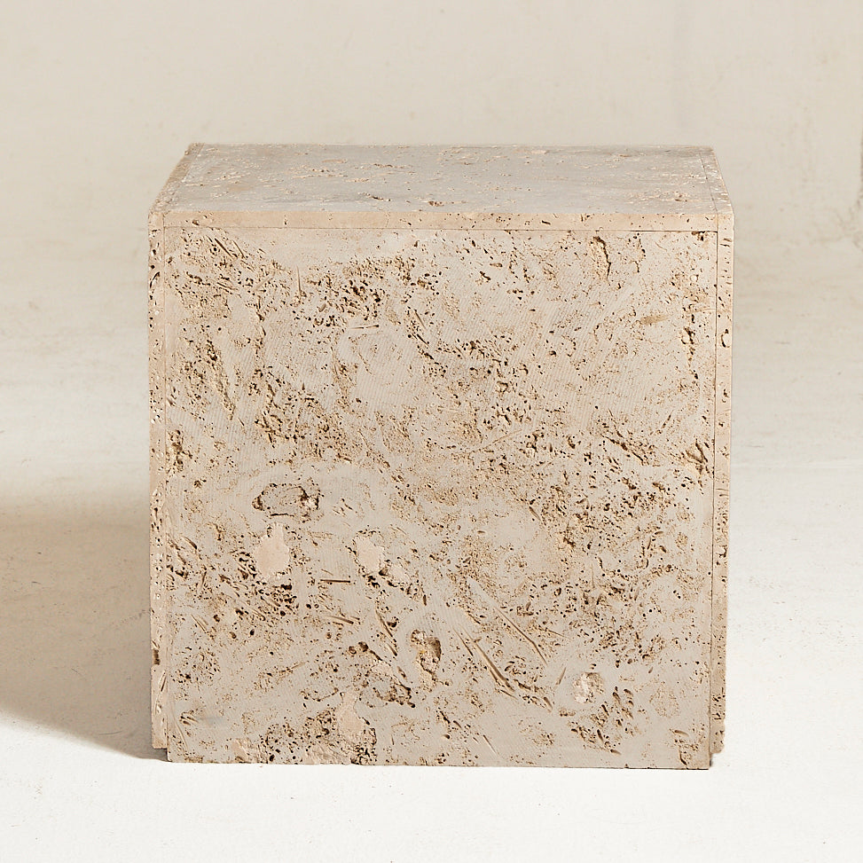 BURSA TRAVERTINE SIDE TABLE