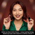 Matte Lip Stain Dark Cherry - Long-Lasting Velvet Matte Lip Color with Vitamin E | LSP43 | CAD B
