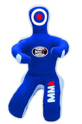 MNEX Pro Wrestling Dummy - Unfilled BJJ Training for All Ages (Black/Blue)