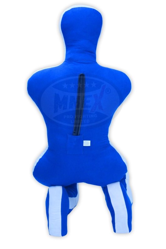 MNEX Pro Wrestling Dummy - Unfilled BJJ Training for All Ages (Black/Blue)