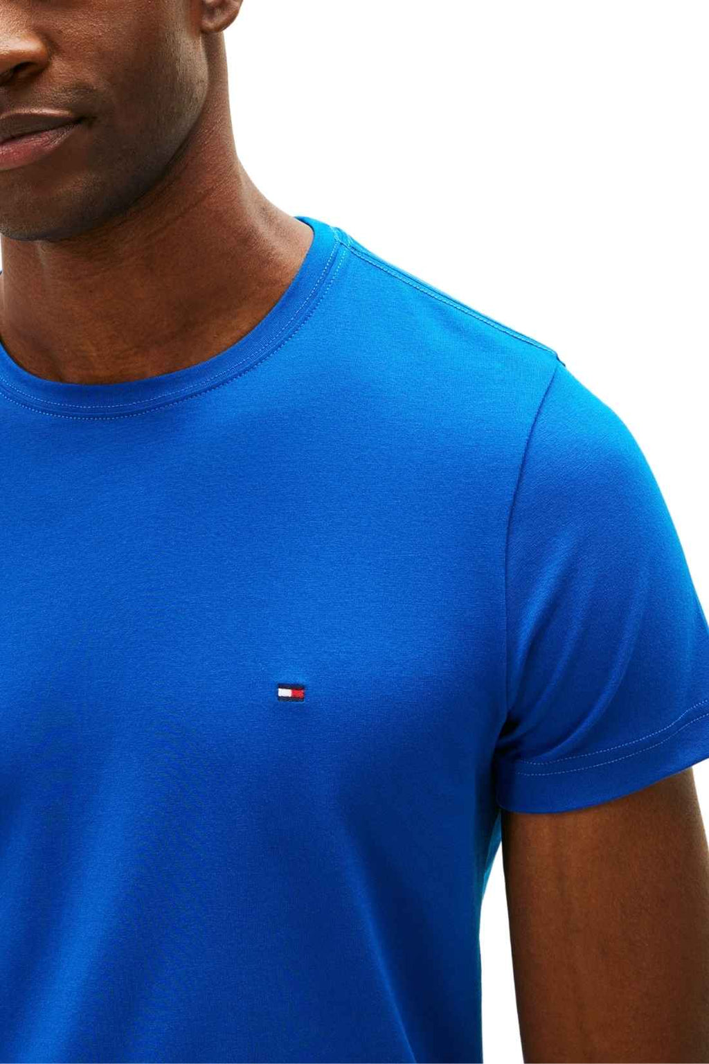 TOMMY HILFIGER - Men's stretch slim T-shirt with logo - Size XL