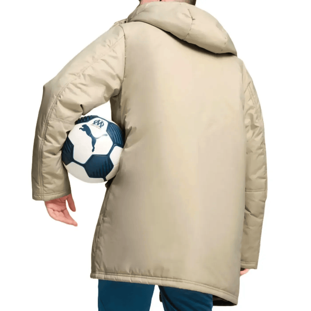 Olympique Marseille light gold padded bench jacket 2024/25 - Puma