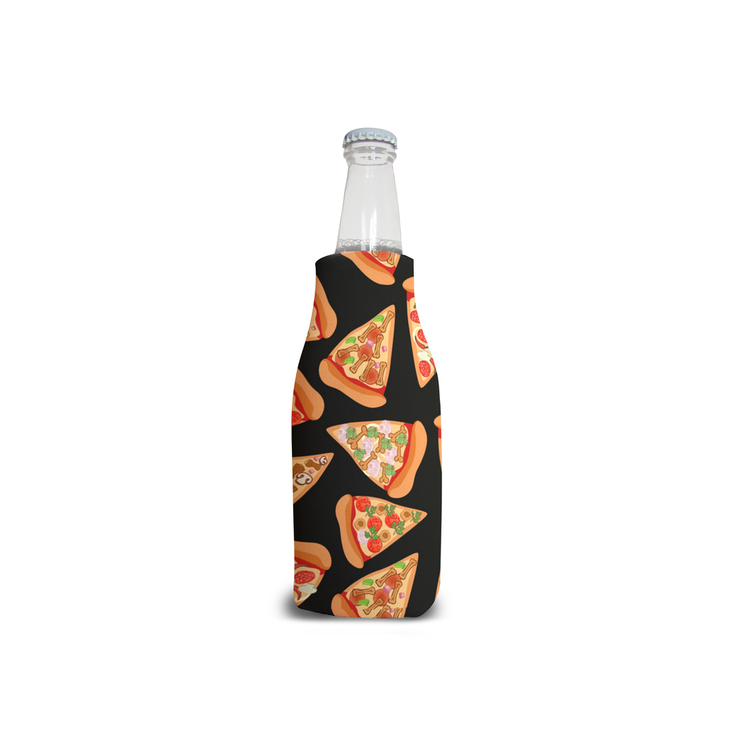Bottle Koozie W/Zipper Pizza Luva