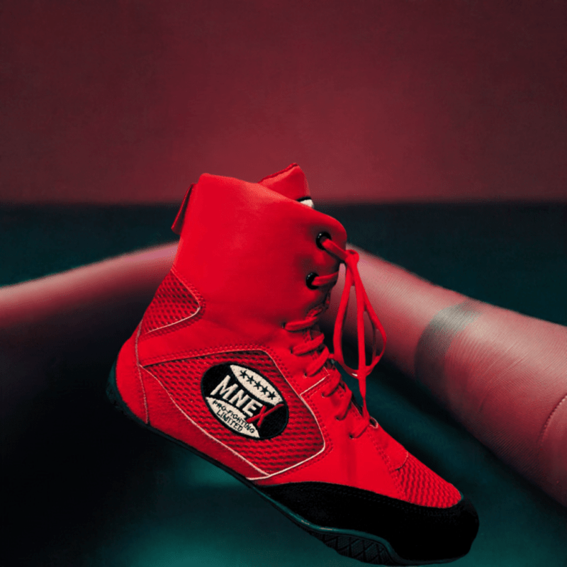 Professional Men's Boxing Boots - Red, Black, Blue - UK 7 to 12