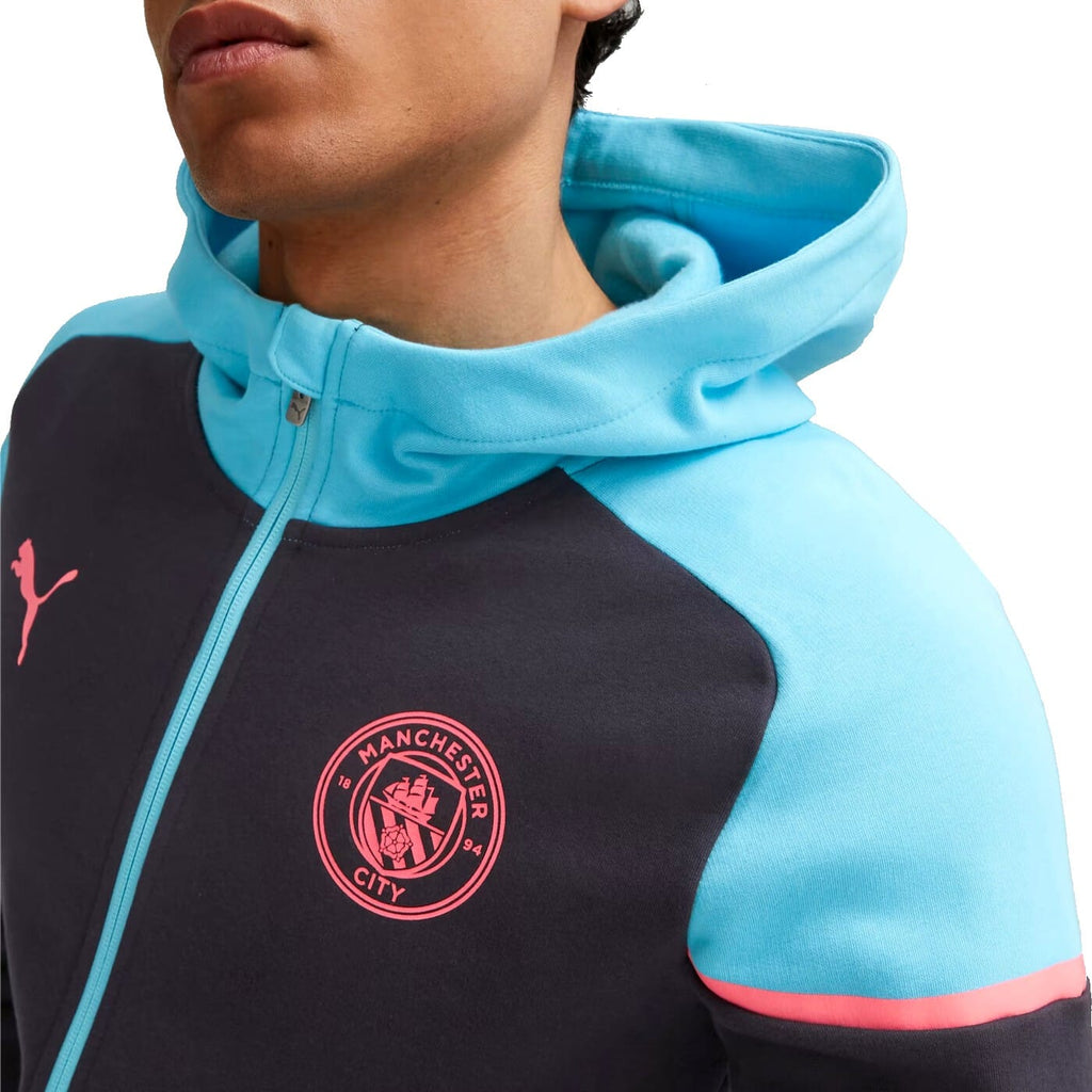 Manchester City black Casual hooded presentation tracksuit 2023/24 - Puma