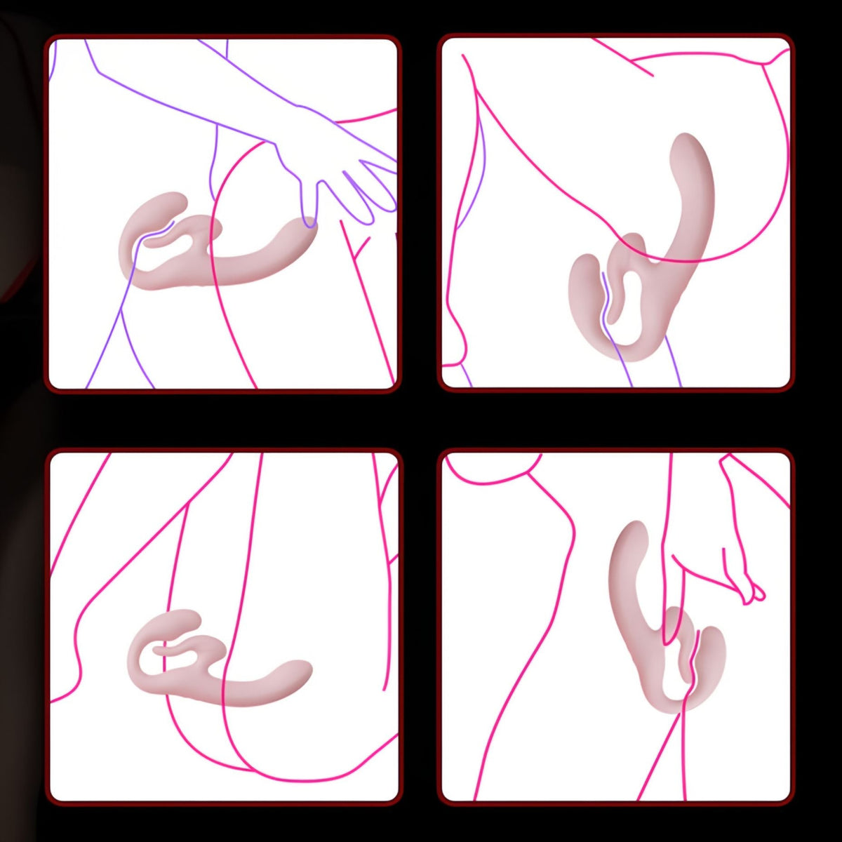 Roomfun Double-Ended G-Spot Vibrator Remote Controlled for Couples