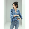 Summer Wave Tie-Dye Casual Blue Shirt