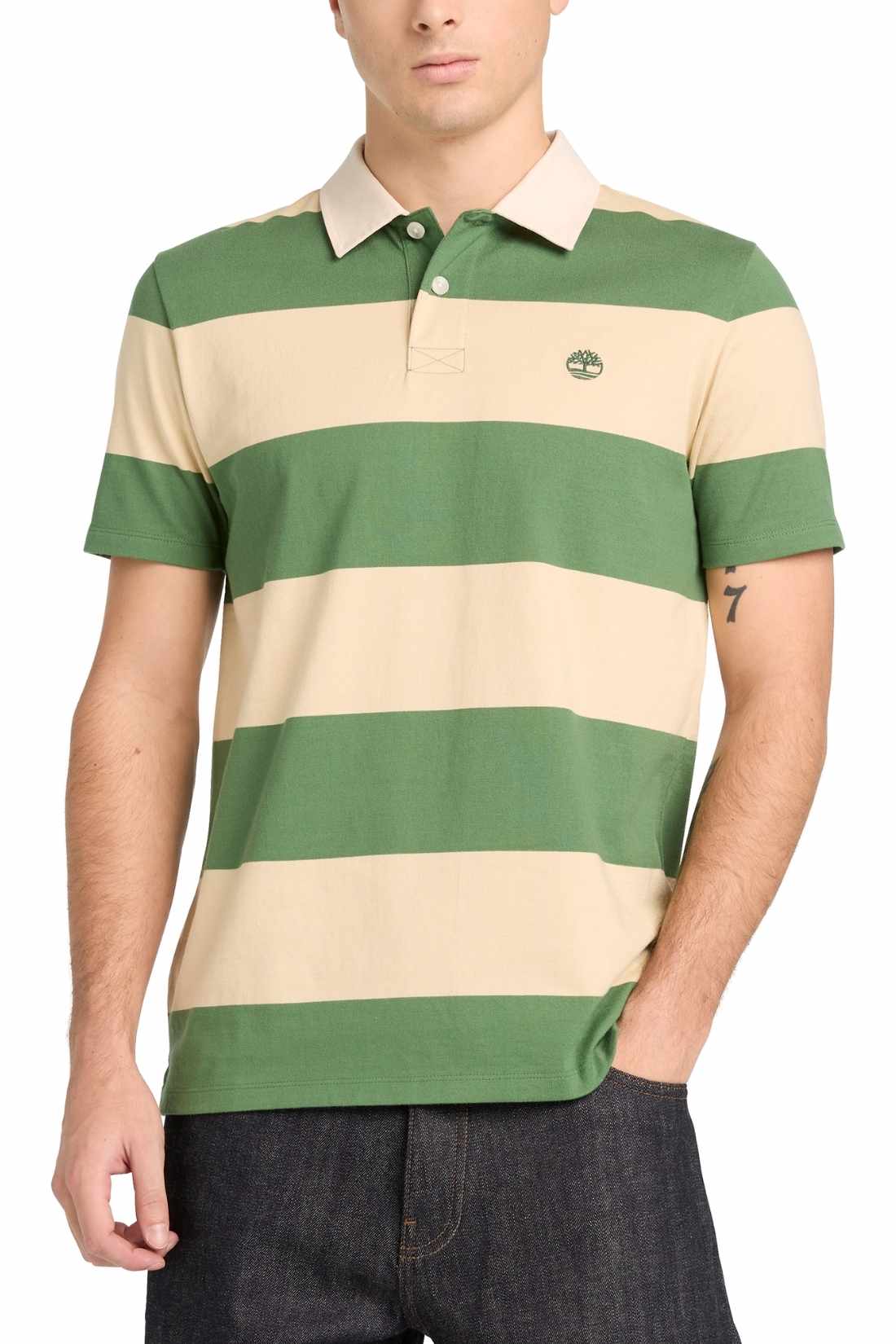 TIMBERLAND - Men's striped rugby polo shirt  - Size 3XL
