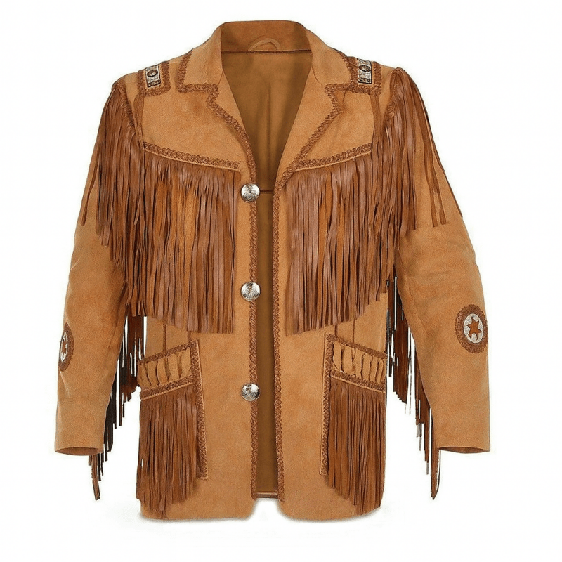 Suede Leather Cowboy Western Jacket - Style 01