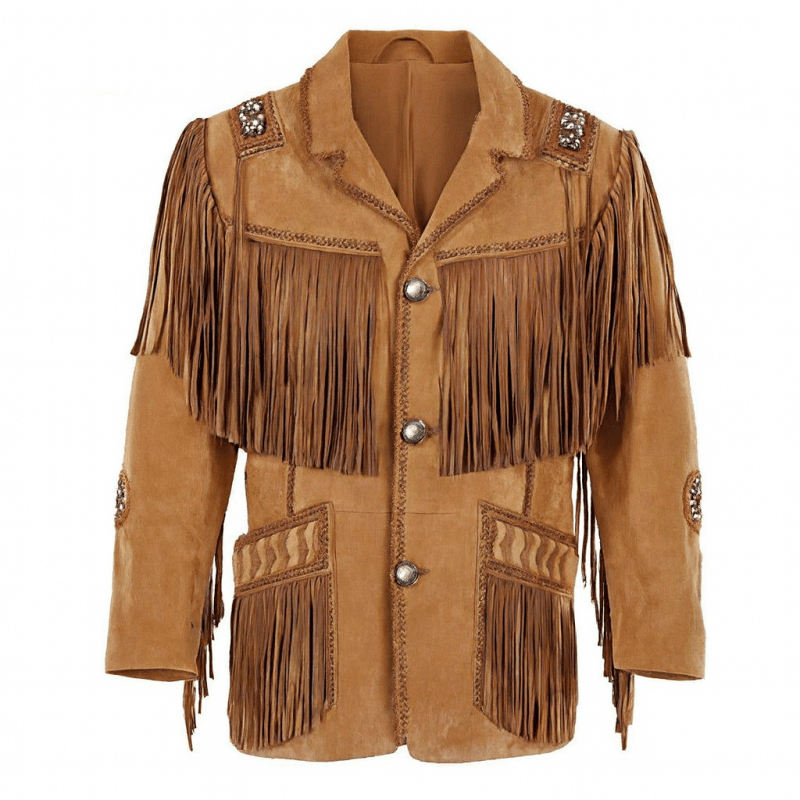 Suede Leather Cowboy Western Jacket - Style 01