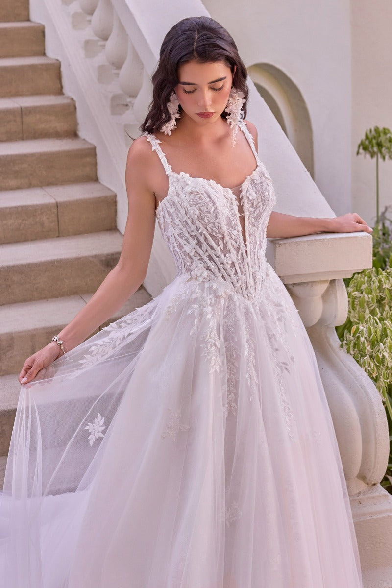 Elegant Embellished Formal Long Special Occasion Gown Detailed CDWL075