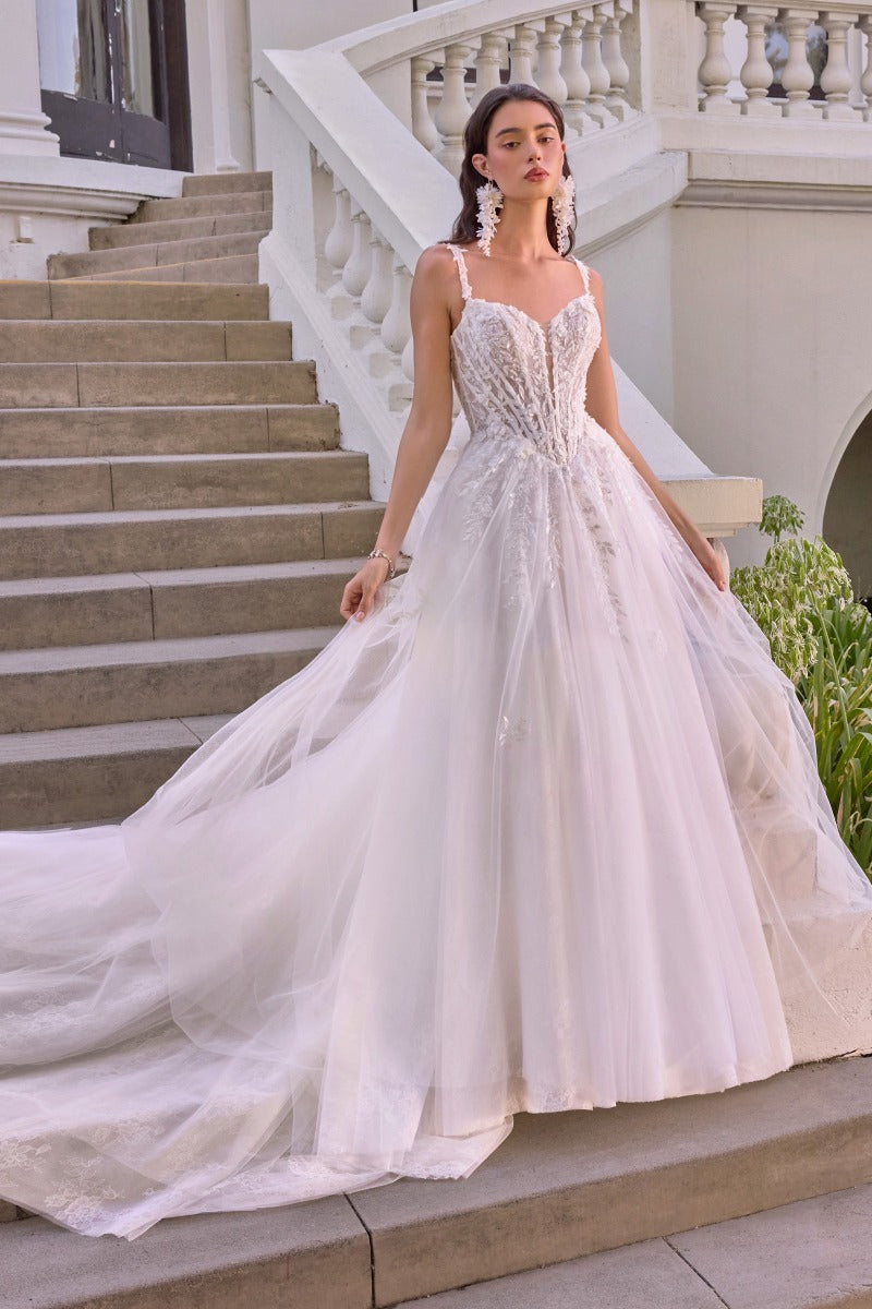 Elegant Embellished Formal Long Special Occasion Gown Detailed CDWL075