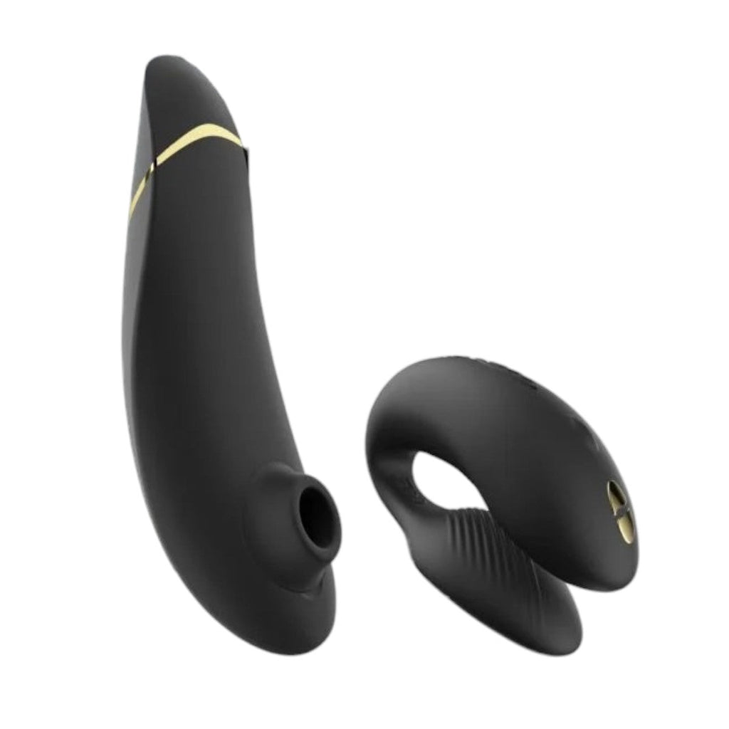 Womanizer X We-Vibe Golden Moments Clit Sucking & Wearable Couples Vibrator Limited Edition